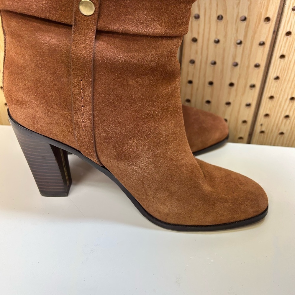 Donald J. Pliner Odessa Brown Suede Boots - Picture 7 of 13
